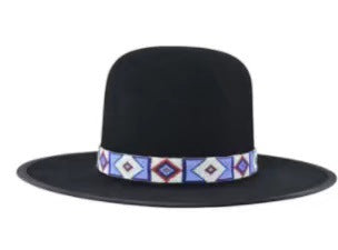 Wool Felt Wide Brim Fedora Hat for Fall/Winter