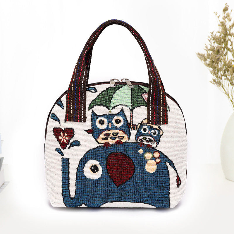Handbag Bag Women'S New Bag Children'S Bag Woven Ethnic Style Small Cloth Bag