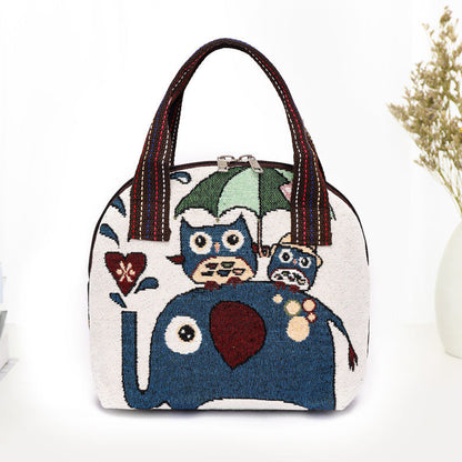 Handbag Bag Women'S New Bag Children'S Bag Woven Ethnic Style Small Cloth Bag