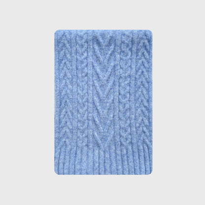 Handmade Chunky Knit Wool Blend Scarf for Women