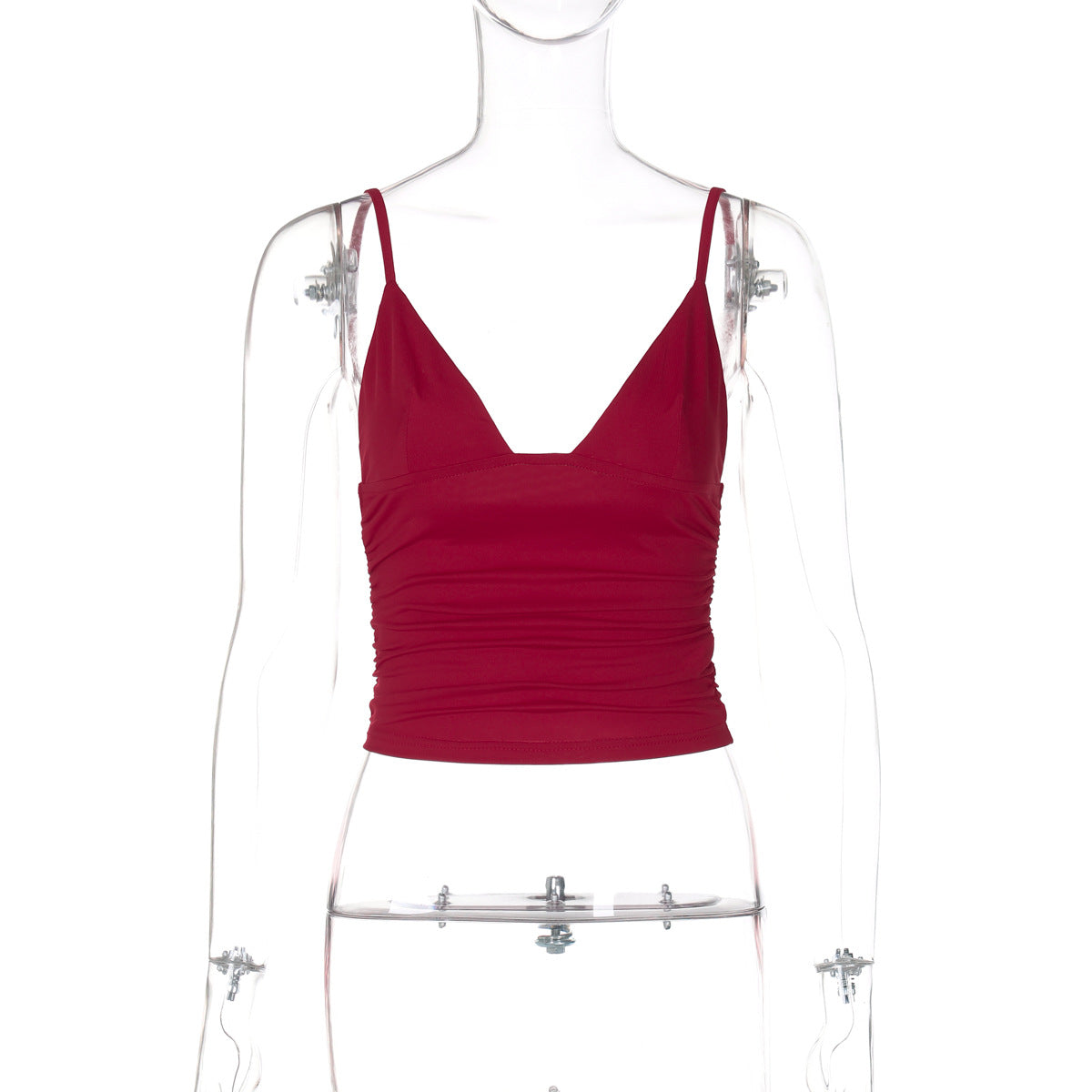 Trendy Casual V-Neck Crop Top