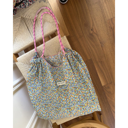 Large Capacity Floral Shopping Bag, Eco-Friendly Tote
