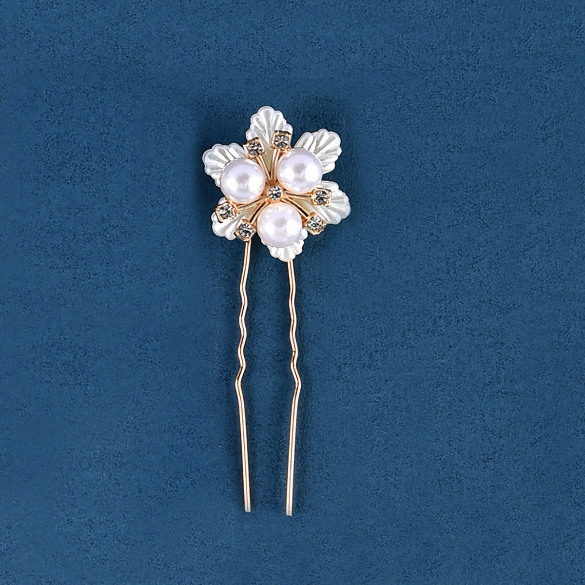 Bridal Hair Accessories Handmade Pearl Daisy Hairpins U-Shaped Hair Forks