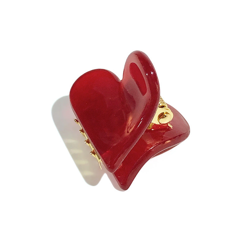 Minimalist Heart Small Acetate Hair Claw