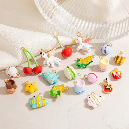 Cartoon Bee Pendant DIY Jewelry Accessories Handmade Necklace
