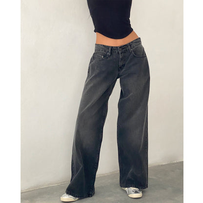 Vintage Low Rise Wide Leg Denim Jeans