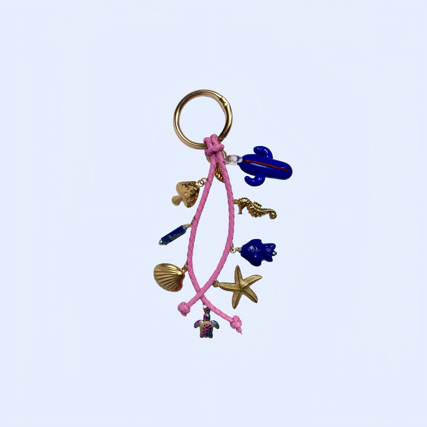 Retro Ocean Pendant Braided Bag Charms
