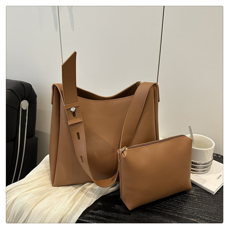 Large Capacity Commuter Tote Bag Set Stylish Shoulder Bag