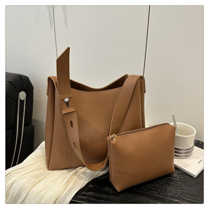 Large Capacity Commuter Tote Bag Set Stylish Shoulder Bag