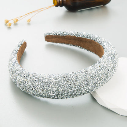 Trendy Pearl Hairband With Rhinestones for Women