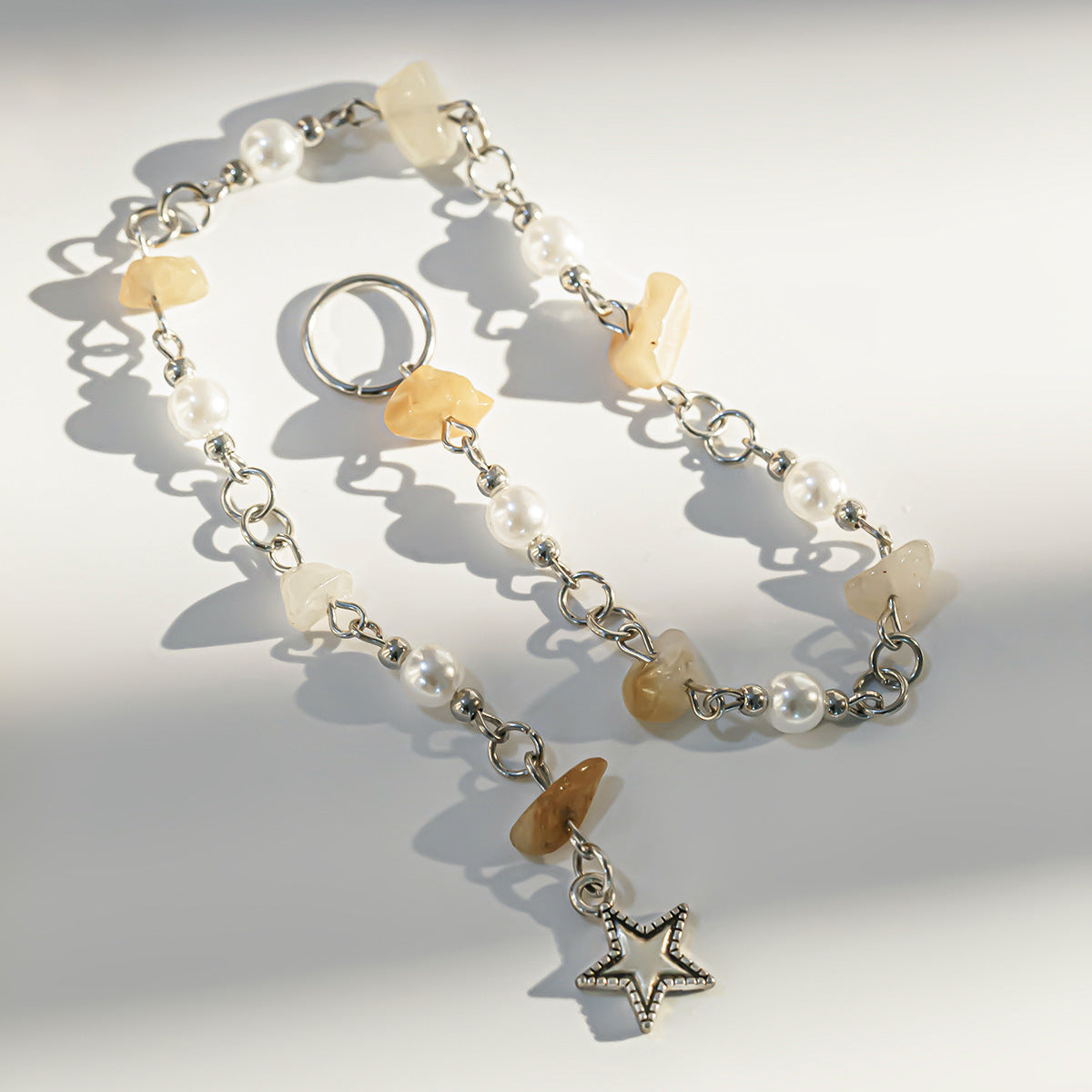 Long Bohemian Natural Stone Hair Accessories With Star Butterfly Design