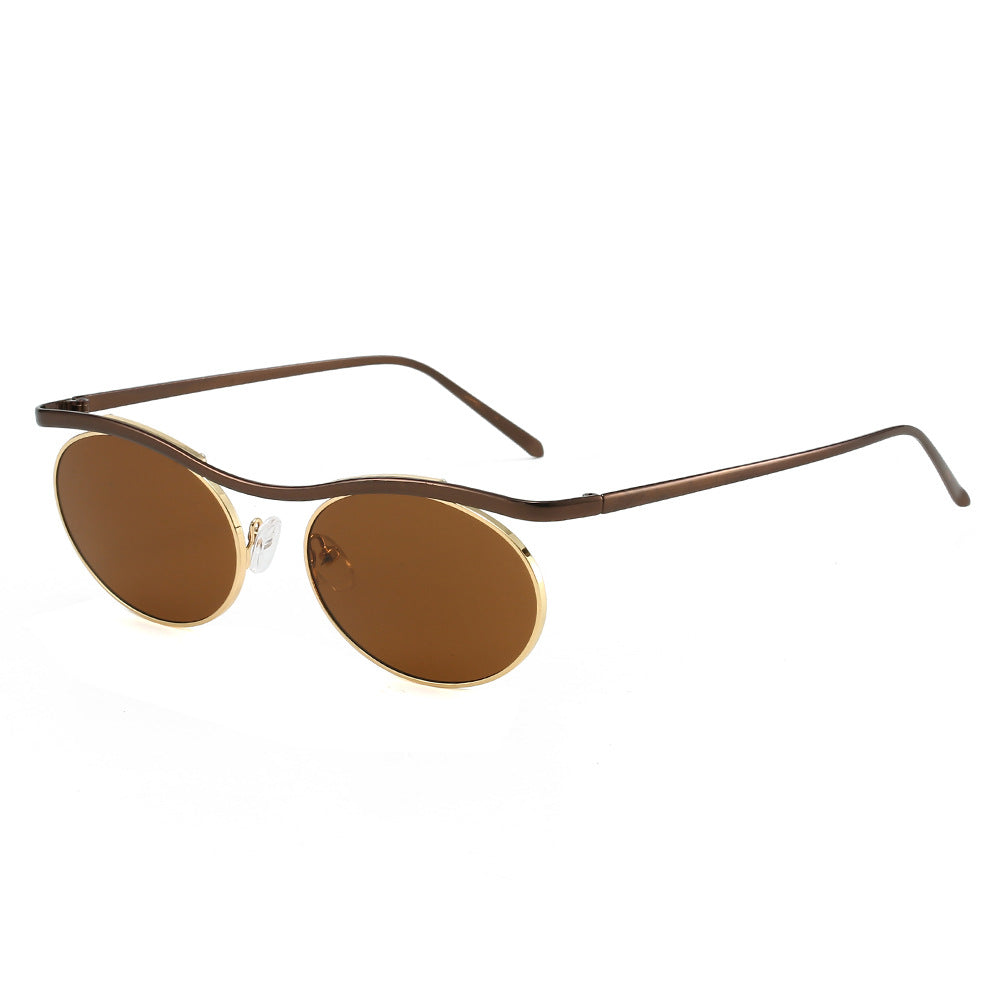 Gothic Steampunk Vampire Mirrored Round Metal Sunglasses