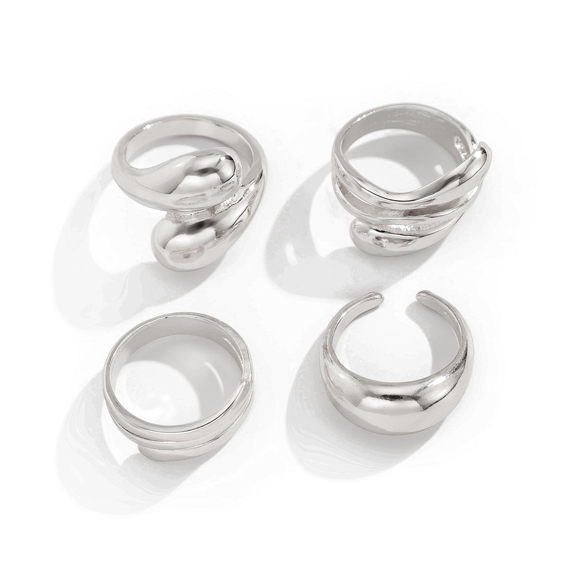 Ins Style Irregular Alloy Bracelet Set
