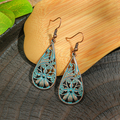 Vintage Style Alloy Earrings with Geometric Design and Bohemian Charm