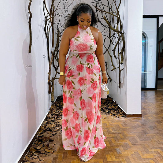 Elegant Floral Midi Dress For Women Casual Chic Style