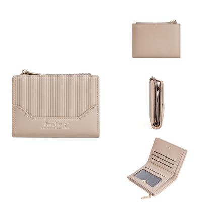 Simple Leather Splicing Card Cases Wallets