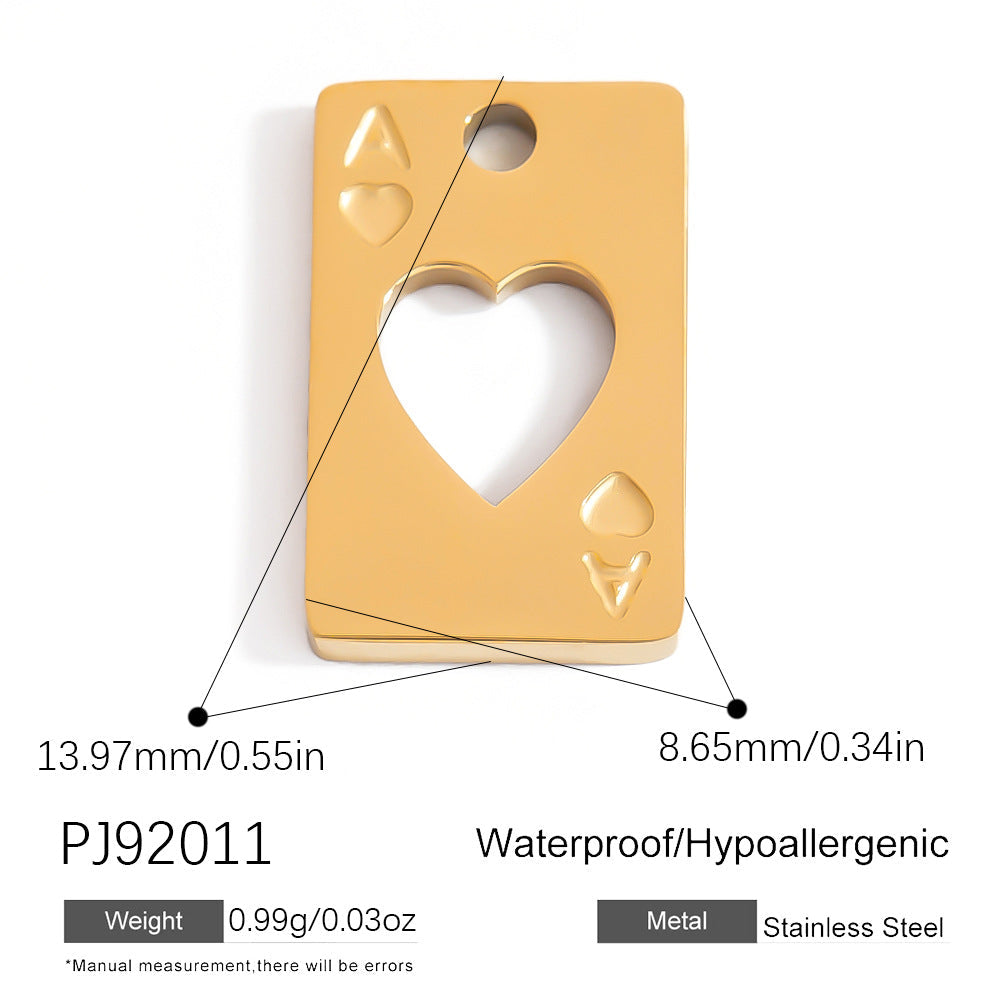 Stainless Steel Tarot Card Pendant Ocean Series Handmade DIY Jewelry Accessories