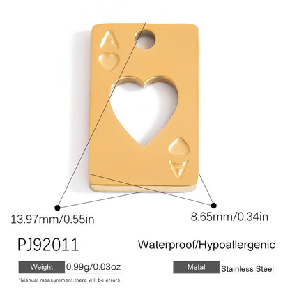Stainless Steel Tarot Card Pendant Ocean Series Handmade DIY Jewelry Accessories