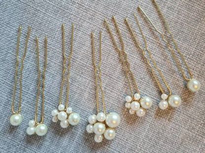 Set of 7 Pearl U-Shaped Hair Pins Bride Wedding Hair Accessories