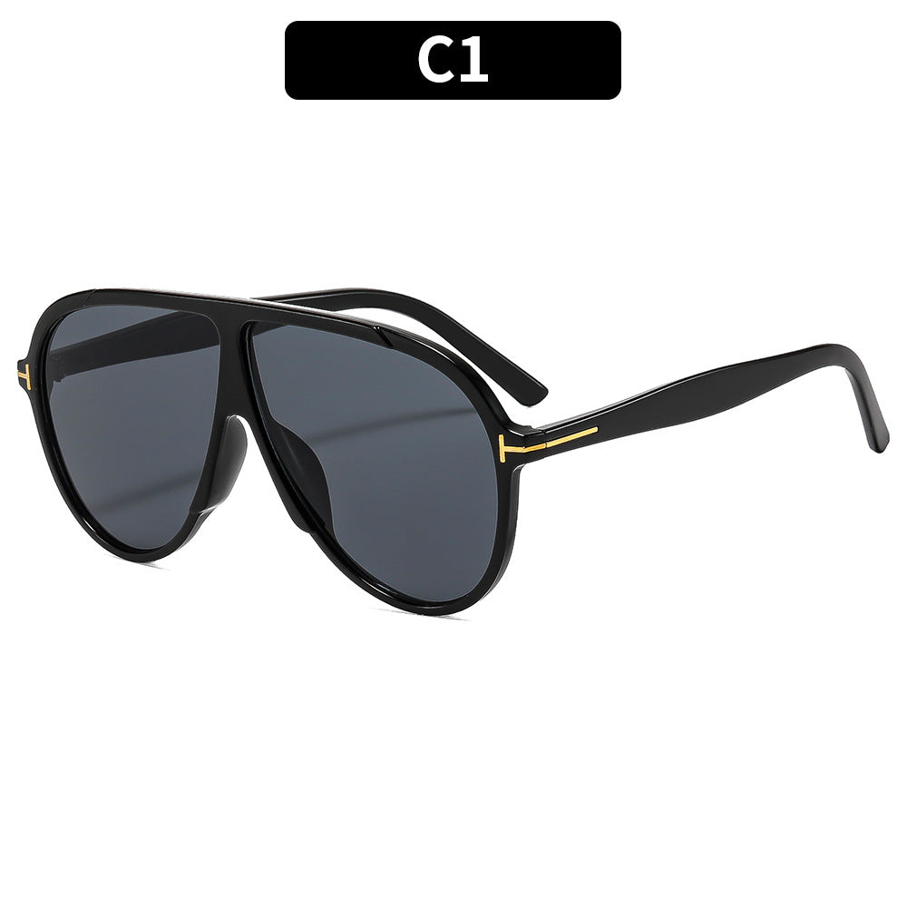 Trendy Large Frame Sunglasses Fashionable Outdoor UV Protection