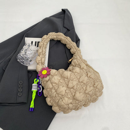 Trendy Pleated Cloud Bag Soft Nylon Casual Shoulder Bag