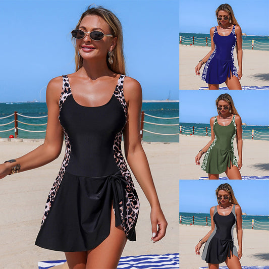 New Stylish One-Piece Swimsuit With Color Block Design