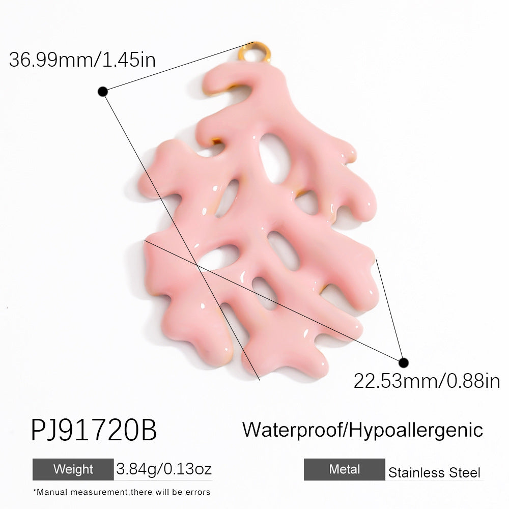 DIY Gradient Butterfly Flower Stainless Steel Pendants