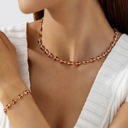 Trendy Green Cubic Zirconia Choker Necklace For Women