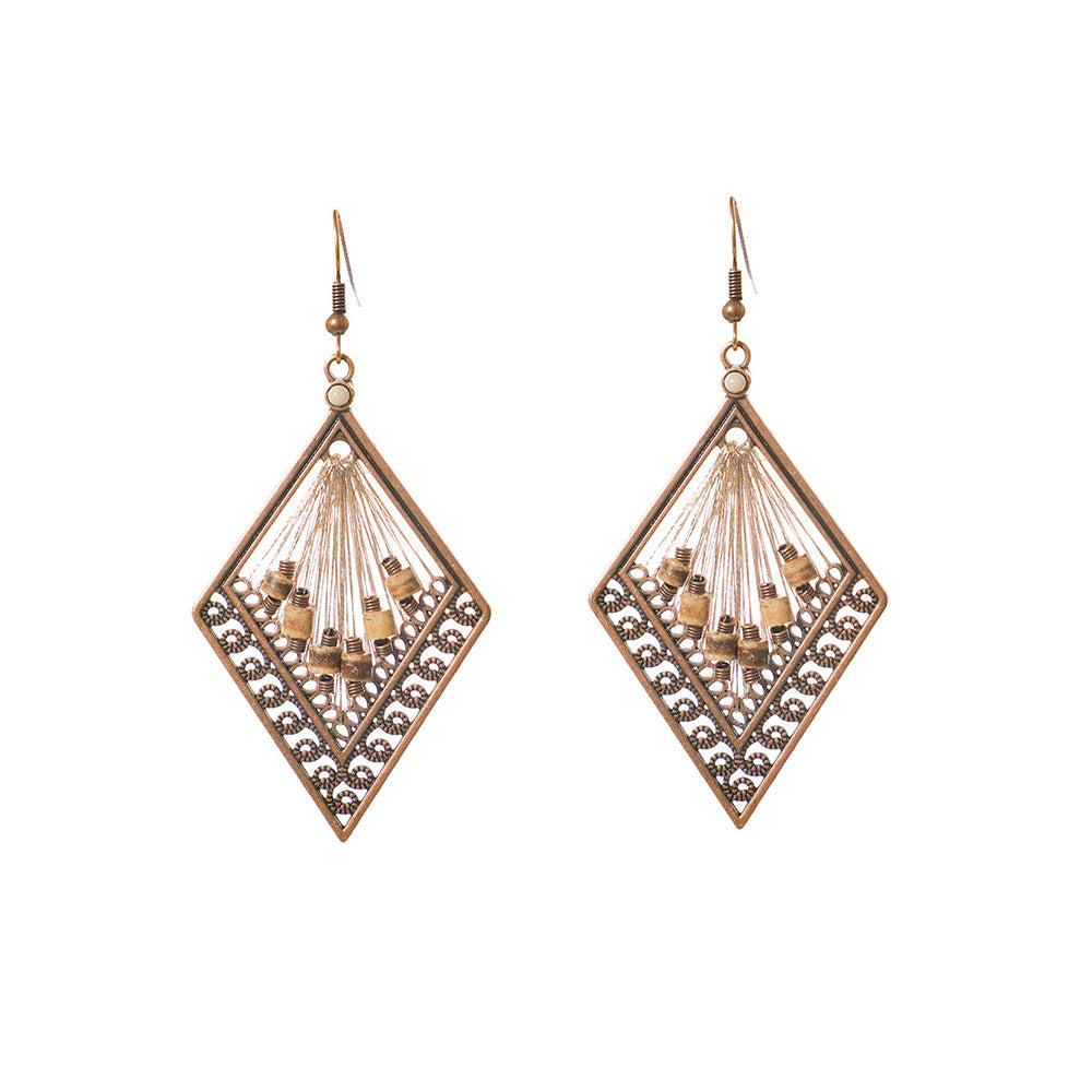 Vintage Water Drop Earrings Handmade Alloy Fashion Jewelry