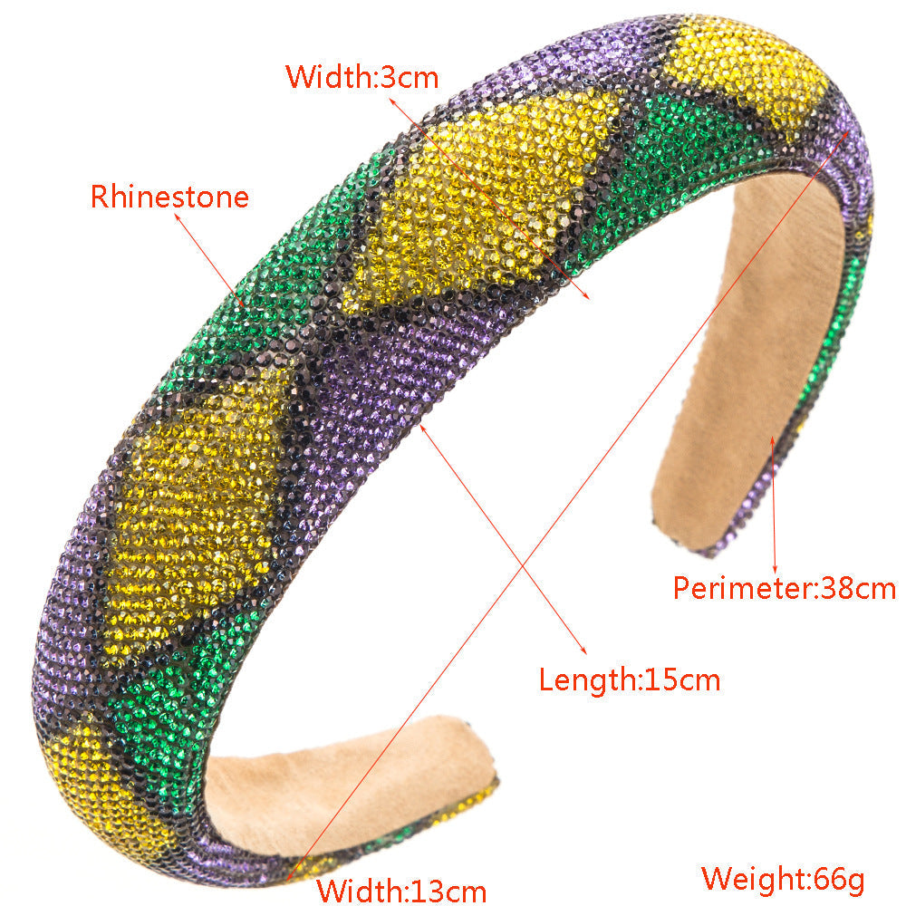 Fashionable Baroque Crystal Headband Luxury Party Hair Accessory