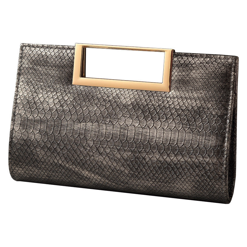 Classic Leather Clutch Bag Crocodile Pattern PU Evening Purse
