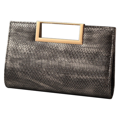 Classic Leather Clutch Bag Crocodile Pattern PU Evening Purse