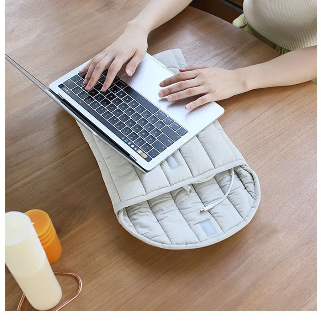 Solid Color Padded Simple Laptop Ipad Bag