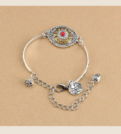 National Style The Eight Trigrams Of Zodiac Sign Rotated The Six Character Mantra Bracelet