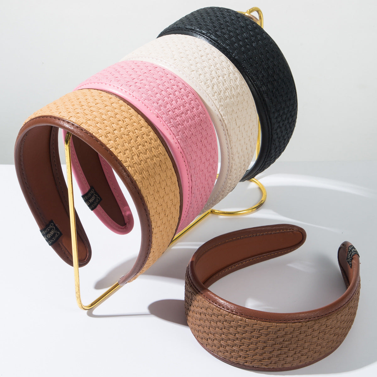 Woven PU Leather Headband Stylish Casual Hair Accessory