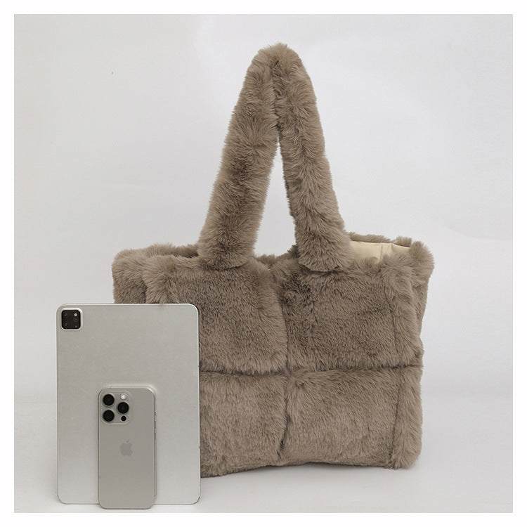 Minimalist Fluffy Large Capacity Tote Bag