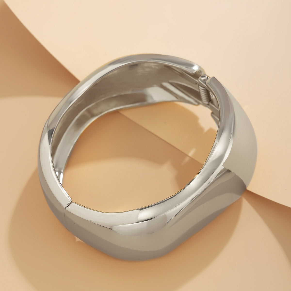 Geometric Alloy Bracelet Set Minimalist Spring Band