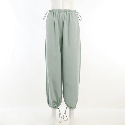 Trendy Wide-Leg Casual Pants with Drawstring Waist