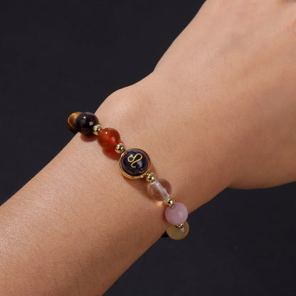 Vintage 12 Constellations Stone Beaded Bracelets