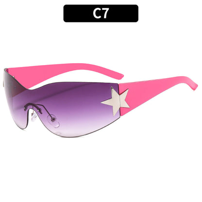 Y2K Star-Shaped Cat-Eye Sunglasses Trendy Casual Shades
