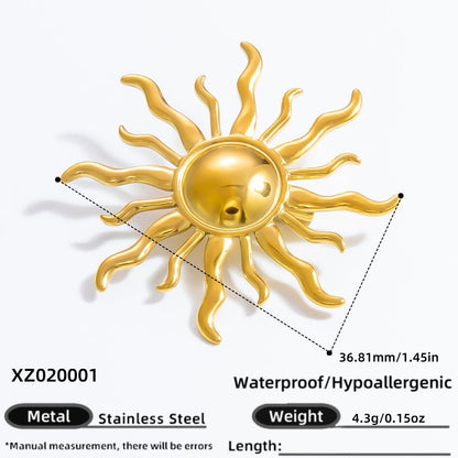 Floral Stainless Steel Brooch Elegant Fashion Accessory