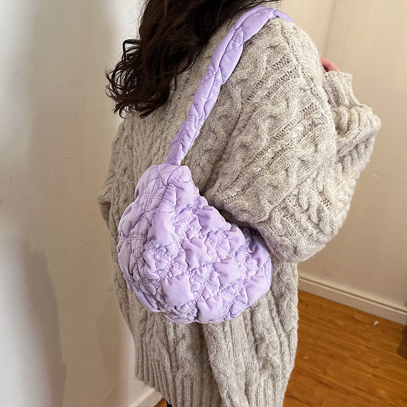 Trendy Velvet Cloud Bag Small Shoulder Bag
