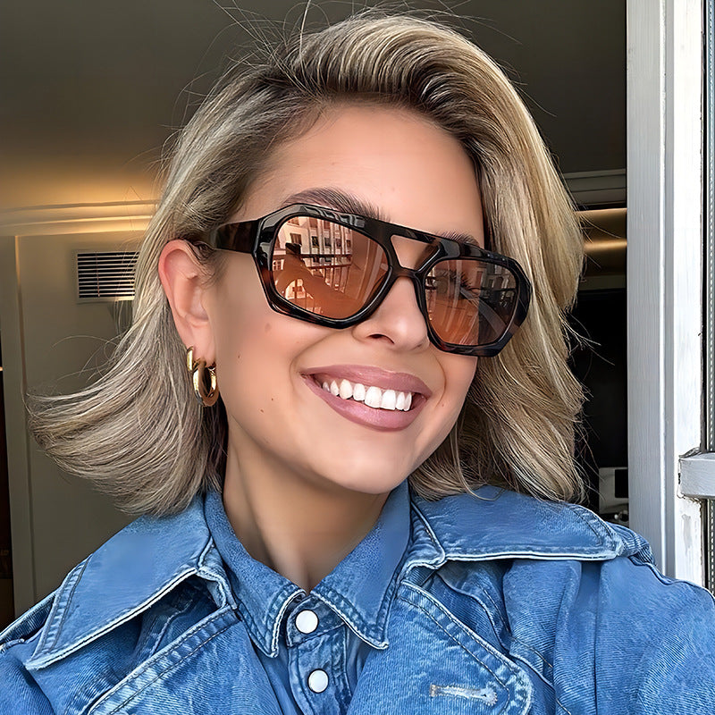 Trendy Pilot Sunglasses with UV400 Protection