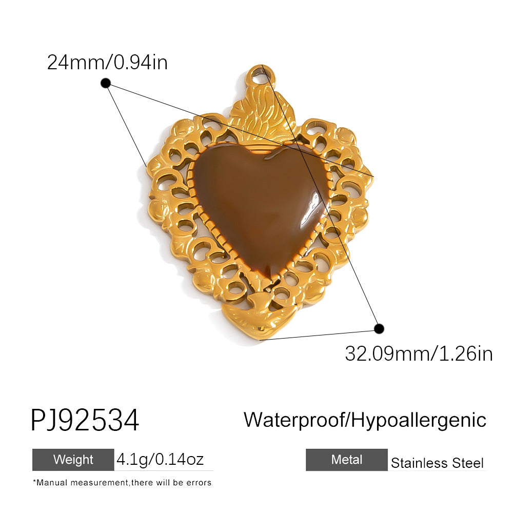 Luxury Heart-Shaped Stainless Steel DIY Jewelry Accessories Bracelet Necklace