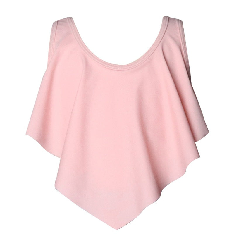 Girls' Solid Color Two-Piece Swimwear - Trendy Nylon Bikini