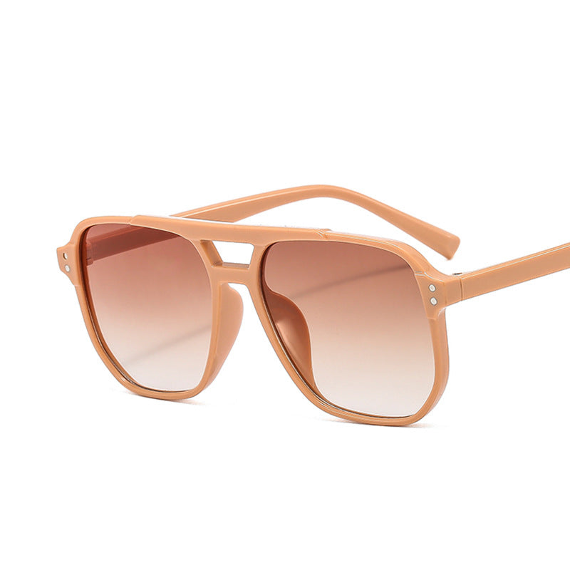 Trendy Pilot Sunglasses with Dual Beam Design for Men