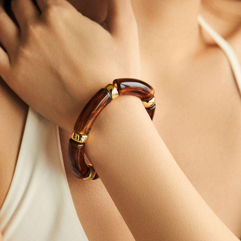 Metal Splicing Print Irregular Bracelets