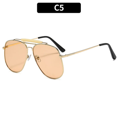 Trendy Metal Frame Retro Sunglasses for Men and Women