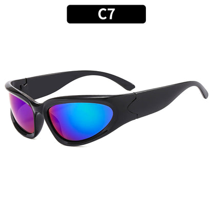 Trendy Y2K Oval Frame Sunglasses with UV400 Protection