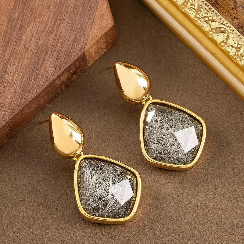 Geometric Acrylic Resin Earrings Stylish Casual Earrings For Women